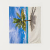 Palm op White Sand Beach Wandkleed (Voorkant)