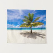 Palm op White Sand Beach Wandkleed (Voorkant (horizontaal))