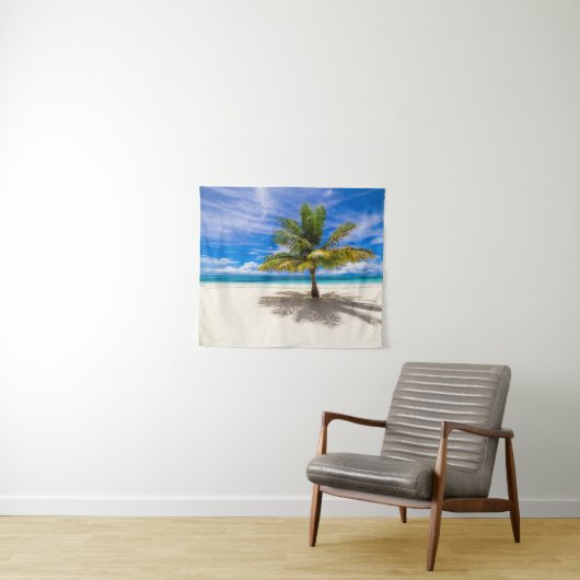 Palm op White Sand Beach Wandkleed (In Situ (horizontaal))
