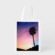 Palm op zonsondergang