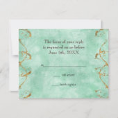 Palm Paradise - Aqua RSVP Respons Kaarten (Voorkant)