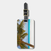 Palm Paradise Blue Sky Sunshine Bagagelabel (Voorkant verticaal)