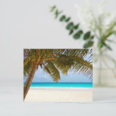 Palm Paradise Blue Sky Sunshine Briefkaart (Staand voorkant)