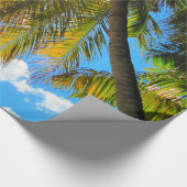 Palm Paradise Blue Sky Sunshine Cadeaupapier (Hoek)