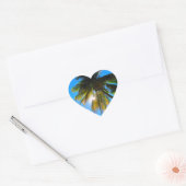 Palm Paradise Blue Sky Sunshine Hart Sticker (Envelop)
