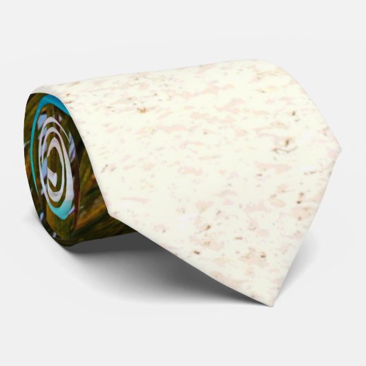 Palm Paradise Blue Sky Sunshine Stropdas (Opgerold)