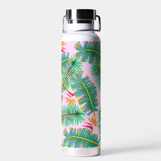 Palm Paradise Pink Waterfles (Achterkant)