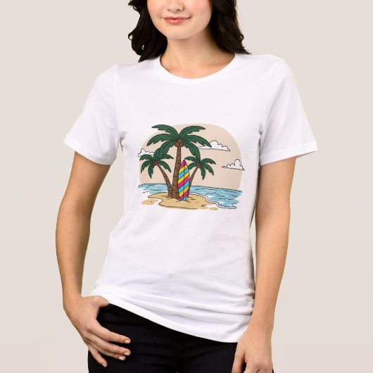 Palm Paradise – Surf & Palms T-Shirt  (Voorkant)
