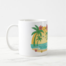 Palm Paradise Tropical Beach Mug Koffiemok