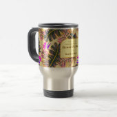 Palm Paradise Yellow Reisbeker (Voorkant links)