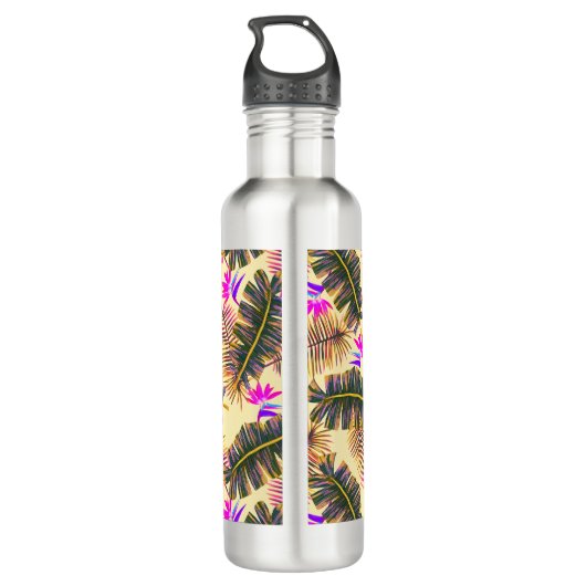 Palm Paradise Yellow Waterfles (Achterkant)