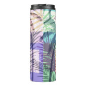 Palm Pattern aangepaste monogram tumbler Thermosbeker (Achterkant)