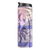 Palm Pattern aangepaste monogram tumbler Thermosbeker (Geroteerd rechts)