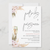 Palm Petals en Prosecco Vrijgezellenfeest Kaart (Voorkant)