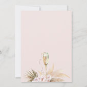 Palm Petals en Prosecco Vrijgezellenfeest Kaart (Achterkant)