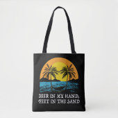 Palm & Pilsner Escape Tote Bag (Voorkant)