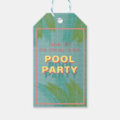 Palm Pool Party Cadeau Label Cadeaulabel (Voorkant)