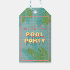 Palm Pool Party Cadeau Label Cadeaulabel