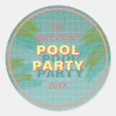 Palm Pool Party Stickers (Voorkant)