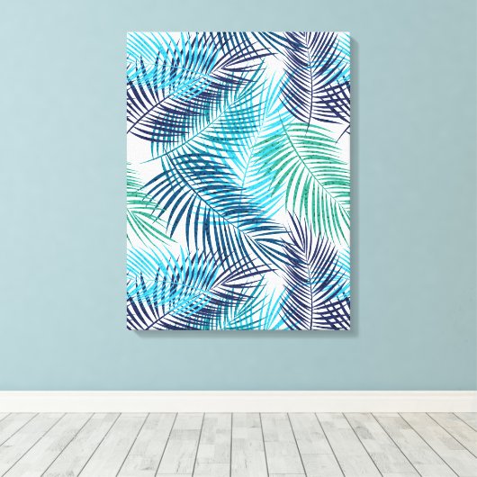 Palm Print Canvas (Insitu (Houten vloer))