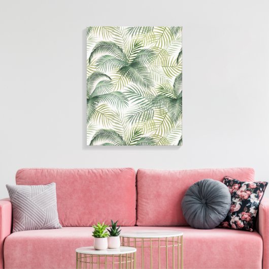 Palm Print Canvas (Insitu (Woonkamer))