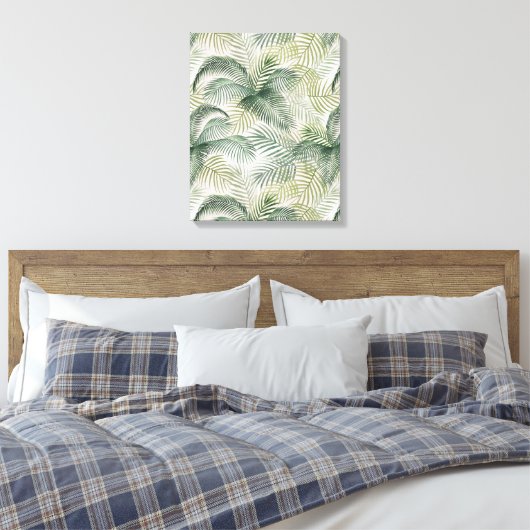 Palm Print Canvas (Insitu (Slaapkamer))