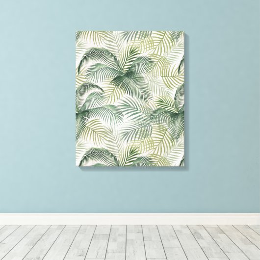 Palm Print Canvas (Insitu (Houten vloer))
