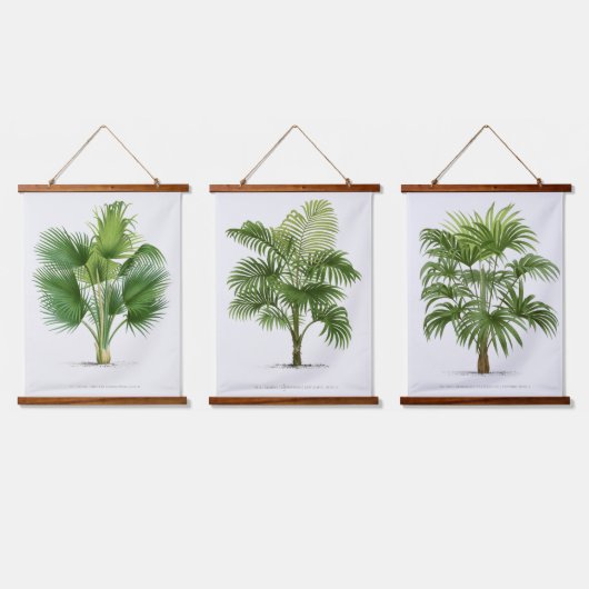 Palm Print -Pieter Joseph de Pannemaeker 1832-1904 Hangend Wandkleed (Driedubbel)