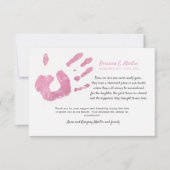 Palm Print Pink Sympathie Hartelijk dank Kaart (Voorkant)
