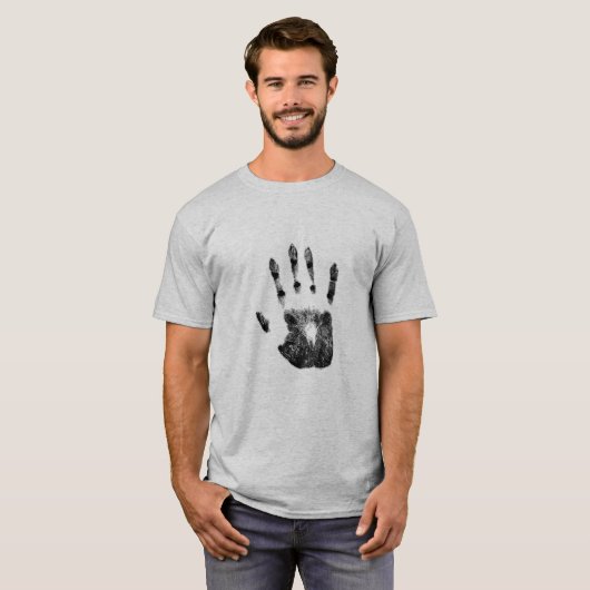 Palm Print Retro ontwerp T-shirt (Voorkant volledig)