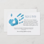 Palm Print Sympathie Hartelijk dank Kaart (Voorkant / Achterkant)