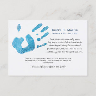 Palm Print Sympathie Hartelijk dank Kaart