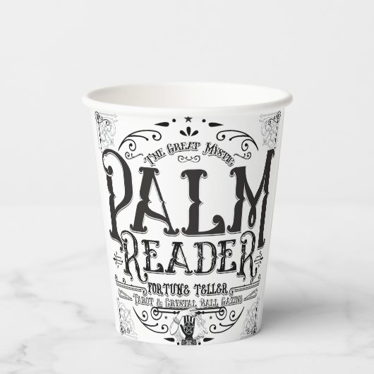 Palm Reader  Magic Fortune Teller Halloween Papieren Bekers (Achterkant)