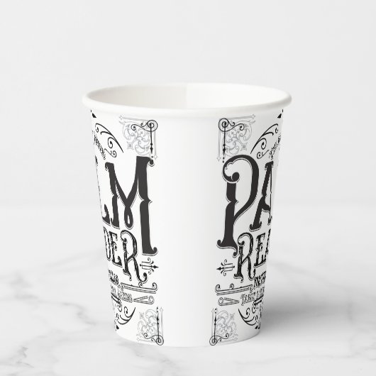 Palm Reader  Magic Fortune Teller Halloween Papieren Bekers (Links)