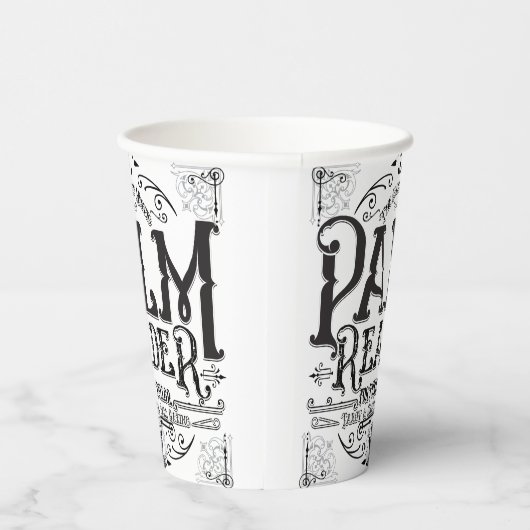 Palm Reader  Magic Fortune Teller Halloween Papieren Bekers (Rechts)