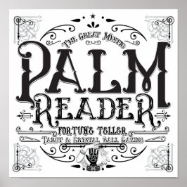 Palm Reader Magic Fortune Teller Halloween Poster