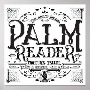 Palm Reader  Magic Fortune Teller Halloween Poster