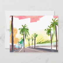 Palm Road | Modern contemporain aquarel