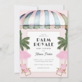 Palm Royale Baby Shower Uitnodiging (Voorkant)