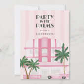 Palm Royale Baby Shower Uitnodiging (Achterkant)