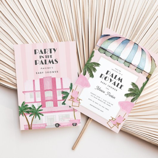 Palm Royale Baby Shower Uitnodiging