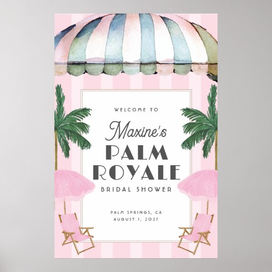 Palm Royale Feestbord Bord Poster (Voorkant)