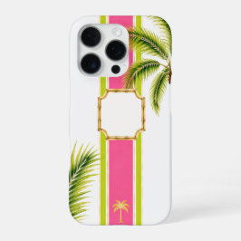 Palm Royale gepersonaliseerde monogram iPhone hoes 16 Pro Hoesje