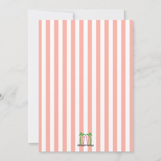 Palm Royale-uitnodiging Kaart (Achterkant)