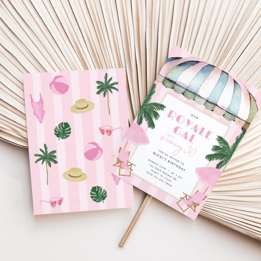 Palm Royale verjaardagsfeest uitnodiging