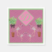 Palm Roze Flamingo Flamingo's Terracotta   Servet (Voorkant)