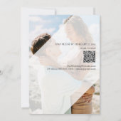 *~* Palm RSVP QR AR21 Tropische foto bruiloft Kaart (Achterkant)