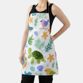 Palm & Sand All-Over Print Apron Gift Schort (Insitu)