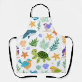 Palm & Sand All-Over Print Apron Gift Schort (Voorkant)