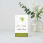 Palm schoonheid gezondheid bedrijf foto op maat visitekaartje (Staand voorkant)